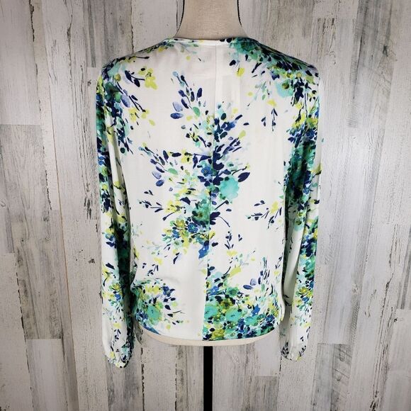 Lovestitch Floral Wrap Front Top Sz S - Picture 7 of 11